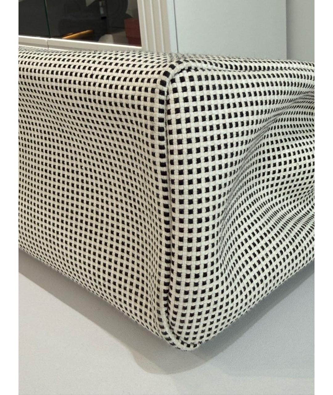 HERMES Черная тканевая сумка с короткими ручками, фото 4