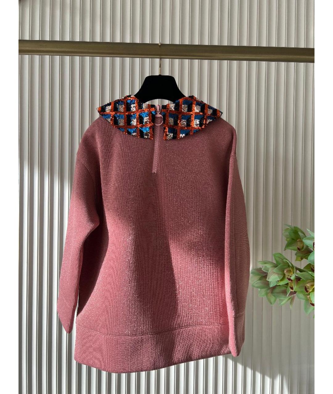 GUCCI Розовый вискозный джемпер / свитер, фото 2