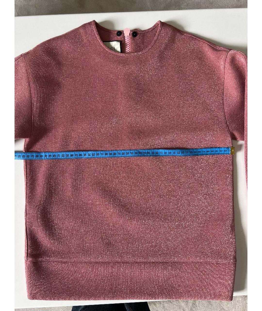 GUCCI Розовый вискозный джемпер / свитер, фото 5