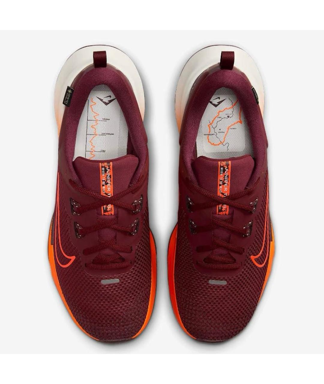 NIKE Бордовые текстильные кроссовки, фото 2