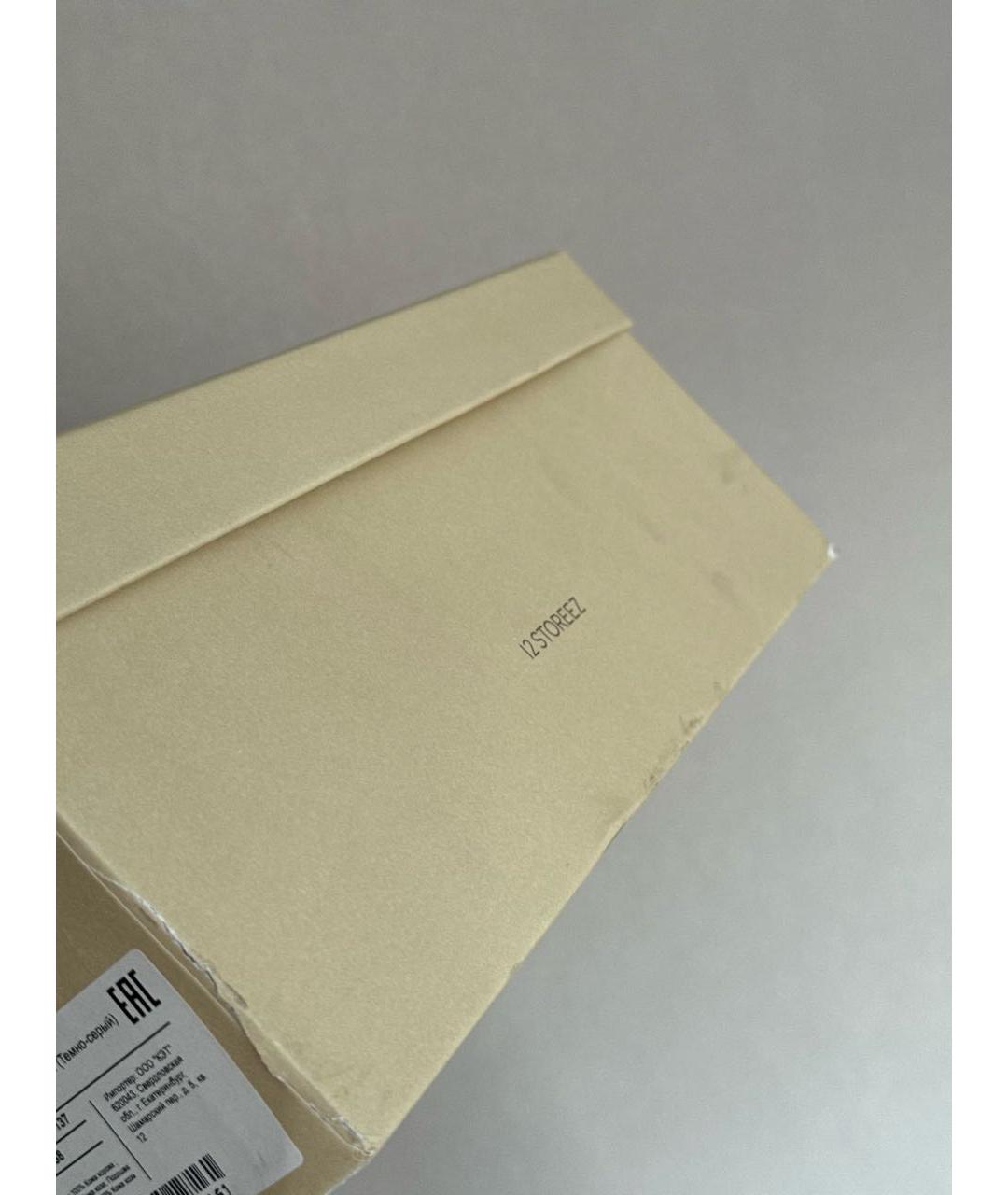 12 STOREEZ Серые кожаные ботильоны, фото 8