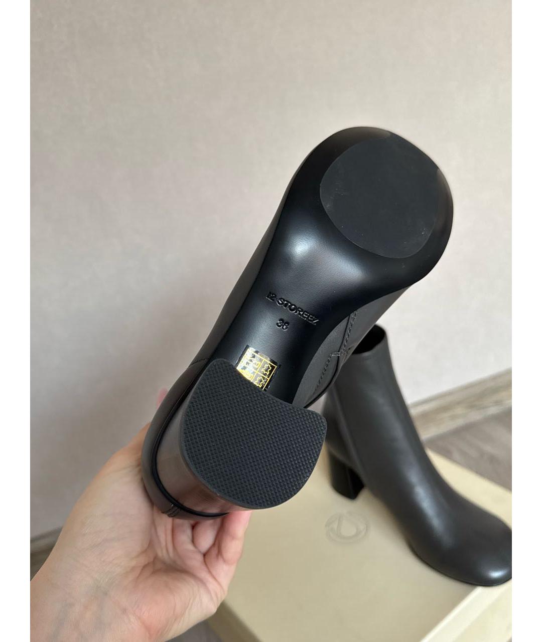 12 STOREEZ Серые кожаные ботильоны, фото 7