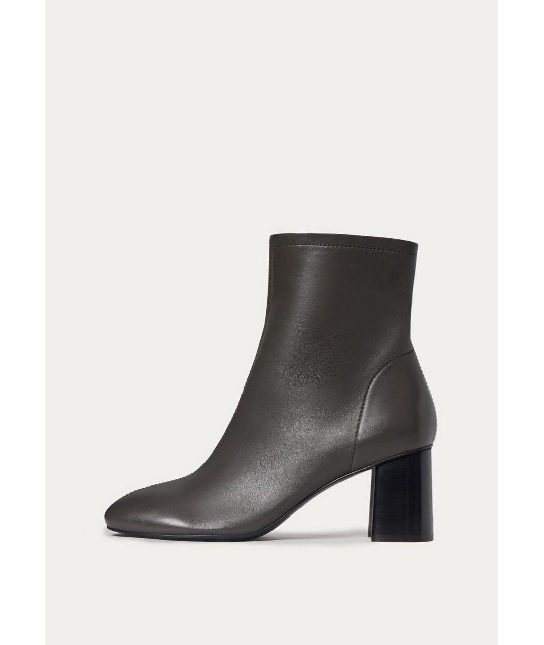 12 STOREEZ Серые кожаные ботильоны, фото 9