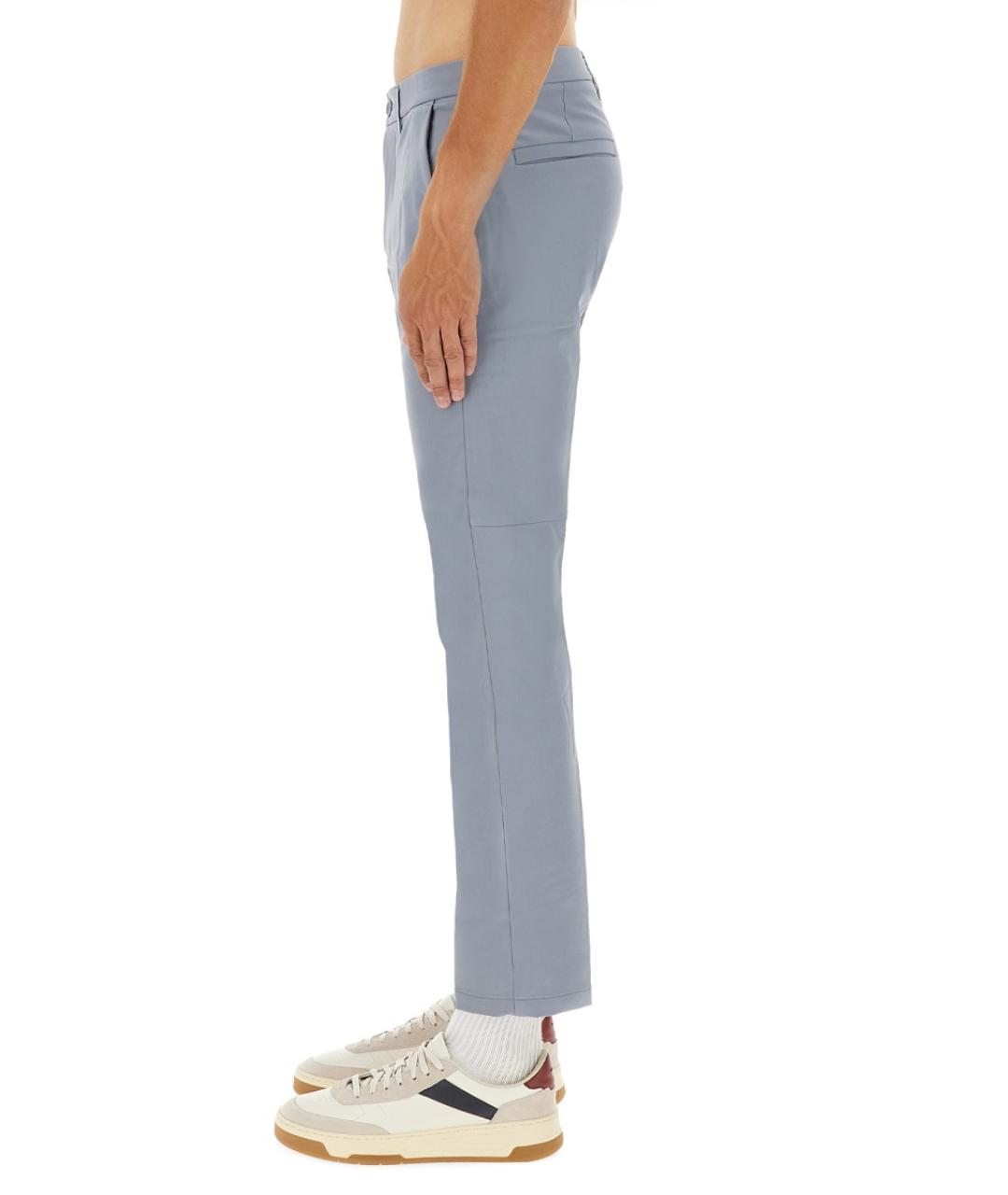 HUGO BOSS Серые полиэстеровые повседневные брюки, фото 4