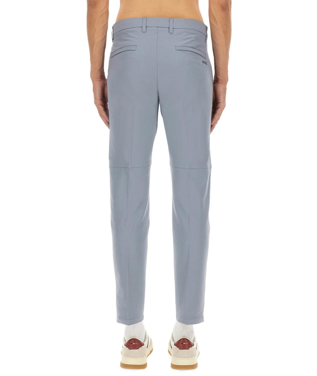 HUGO BOSS Серые полиэстеровые повседневные брюки, фото 3