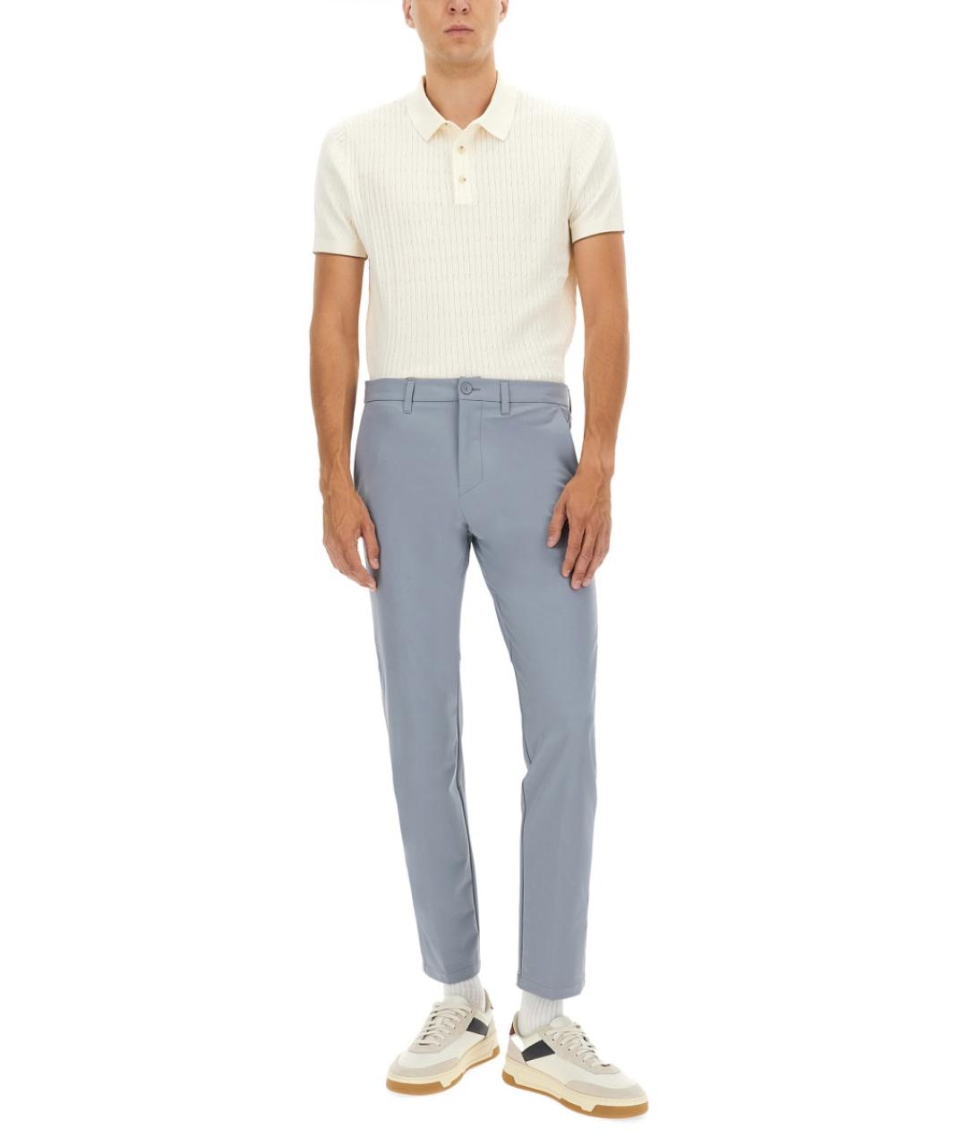 HUGO BOSS Серые полиэстеровые повседневные брюки, фото 2