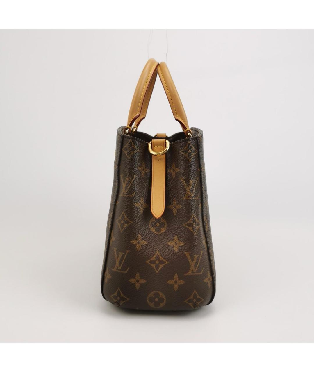 LOUIS VUITTON Коричневая кожаная сумка через плечо, фото 2