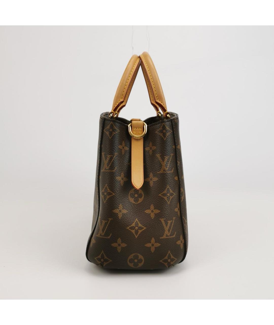 LOUIS VUITTON Коричневая кожаная сумка через плечо, фото 3