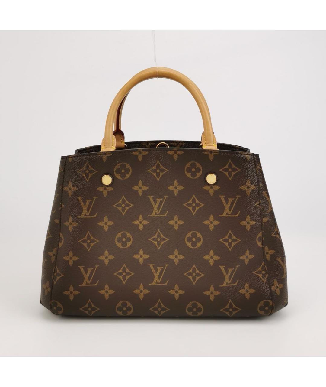 LOUIS VUITTON Коричневая кожаная сумка через плечо, фото 4