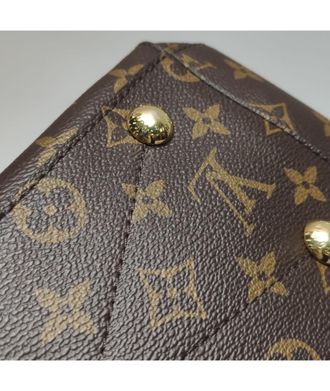 LOUIS VUITTON Коричневая кожаная сумка через плечо, фото 7