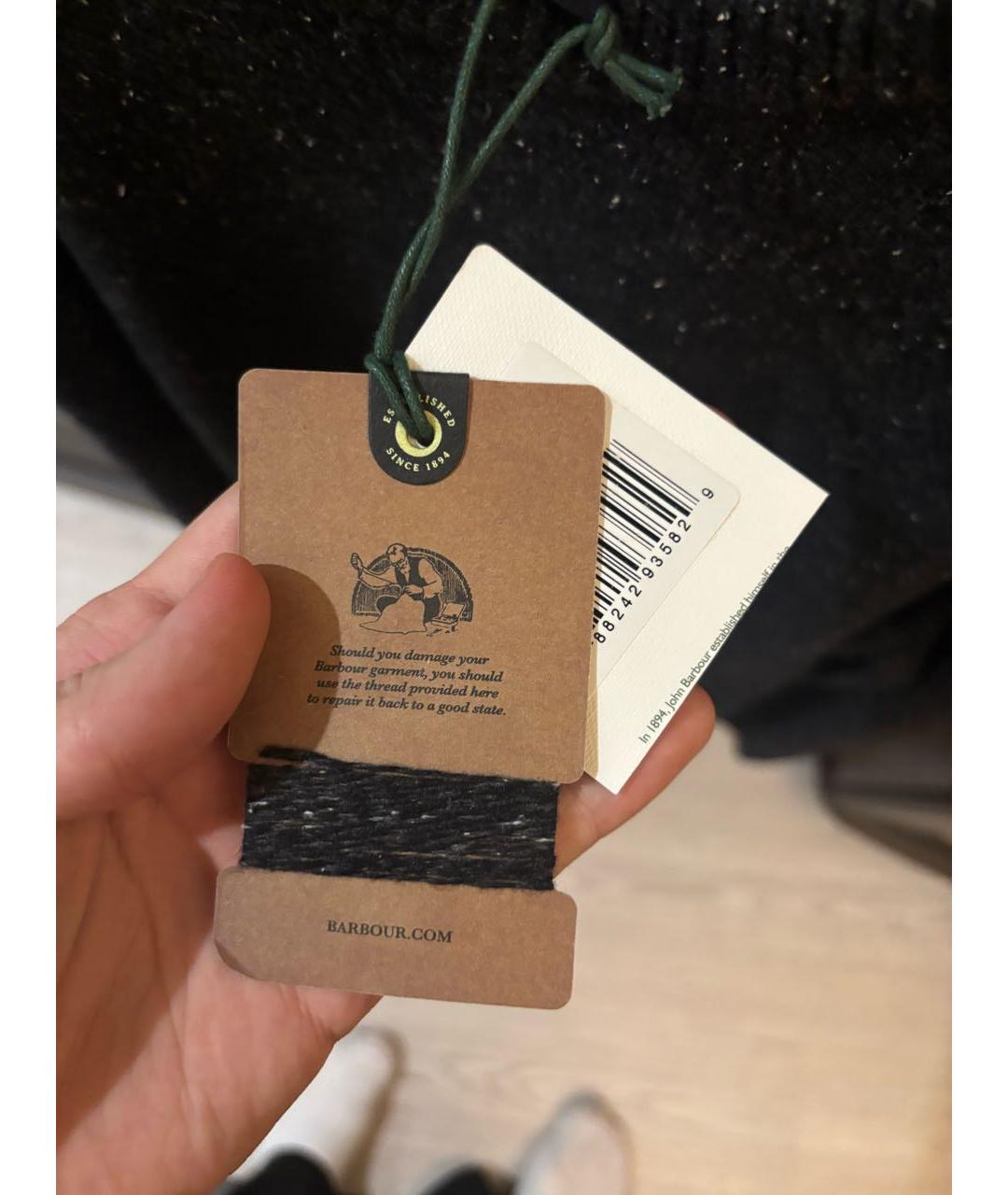 BARBOUR Темно-синий шерстяной джемпер / свитер, фото 2