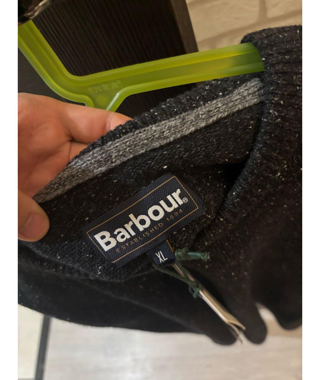 BARBOUR Темно-синий шерстяной джемпер / свитер, фото 4