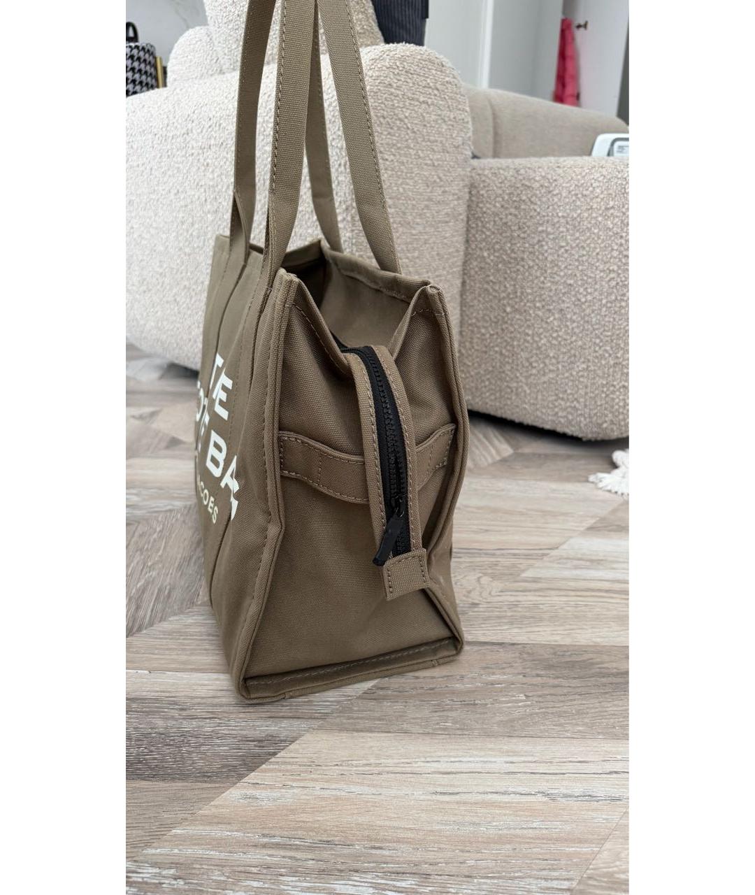 MARC JACOBS Хаки тканевая сумка тоут, фото 2