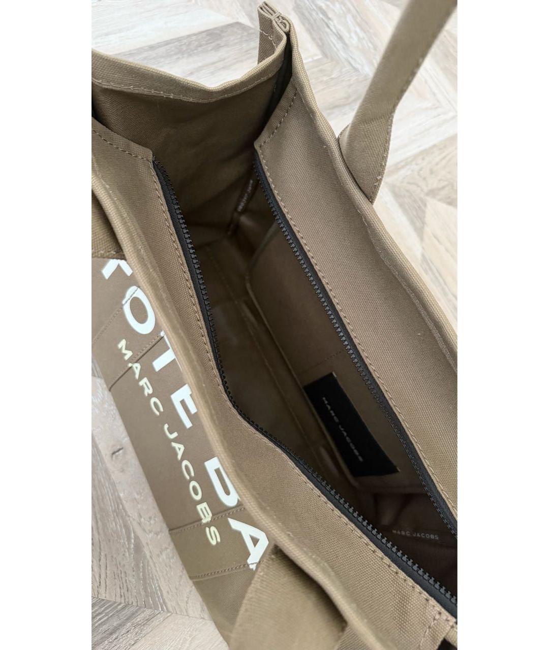 MARC JACOBS Хаки тканевая сумка тоут, фото 4