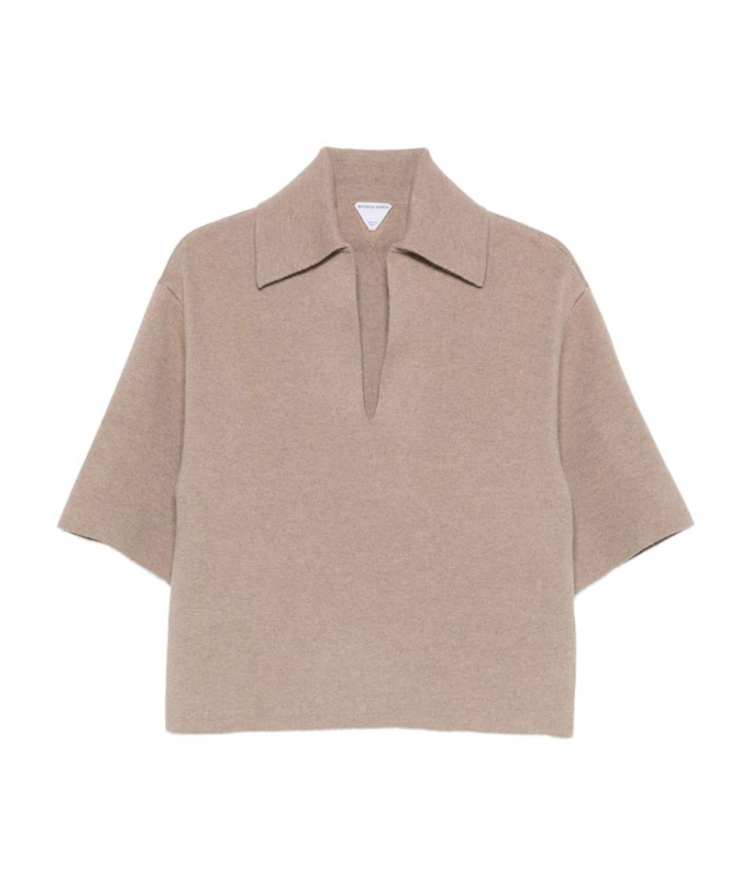 BOTTEGA VENETA Бежевый кашемировый джемпер / свитер, фото 1