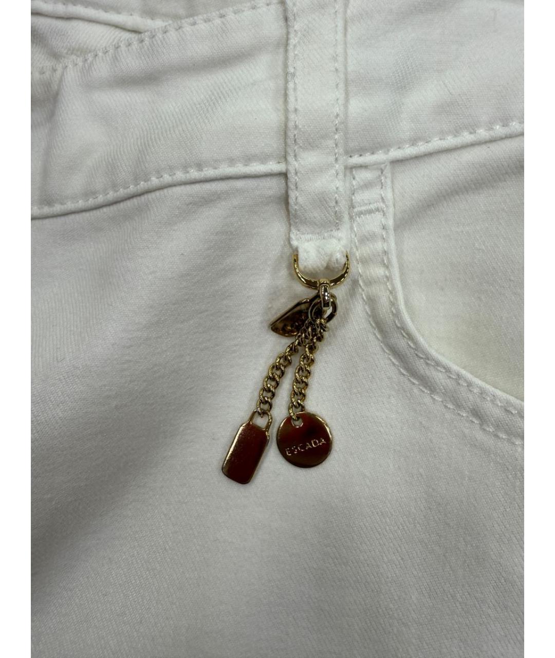 ESCADA Белые хлопко-эластановые джинсы слим, фото 3