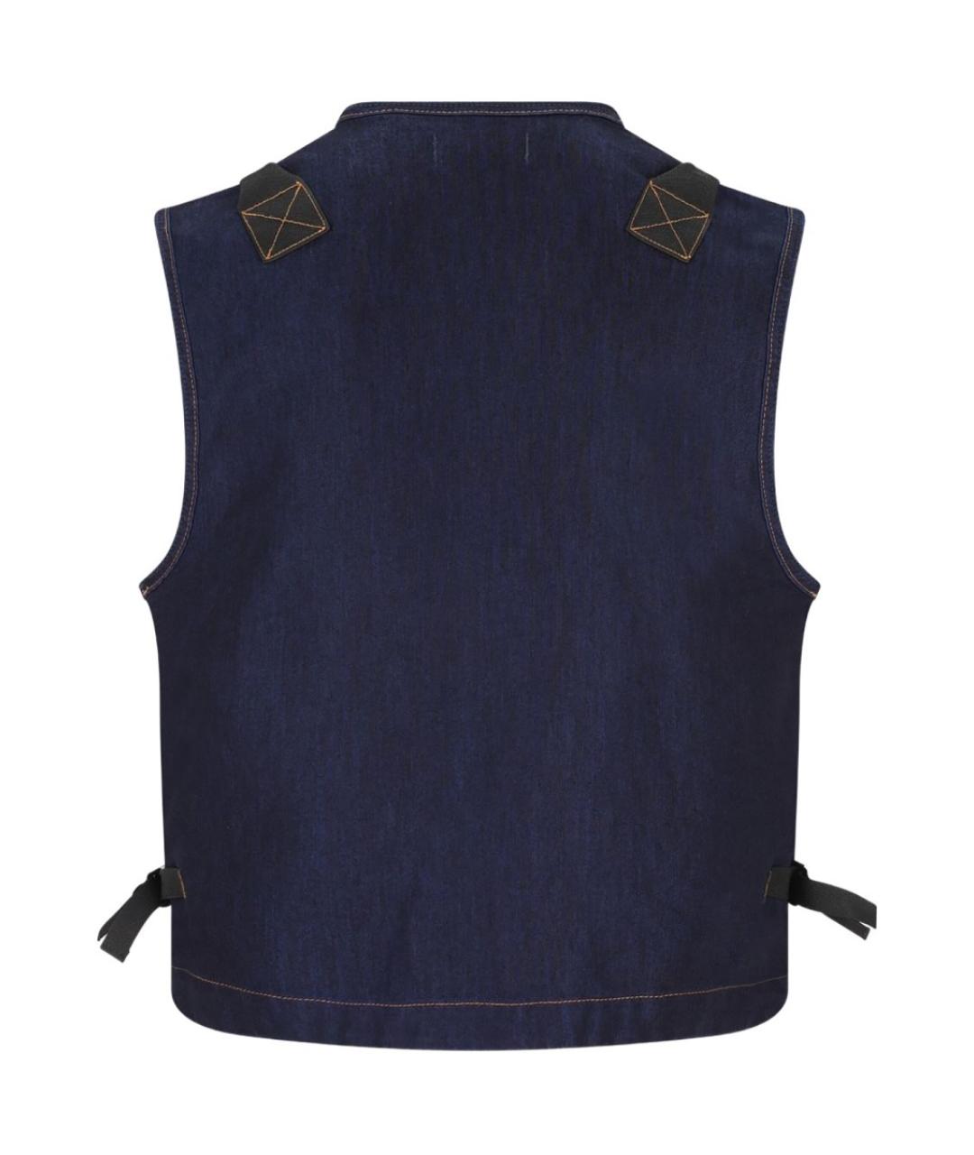 STONE ISLAND Синий хлопковый жилет, фото 2
