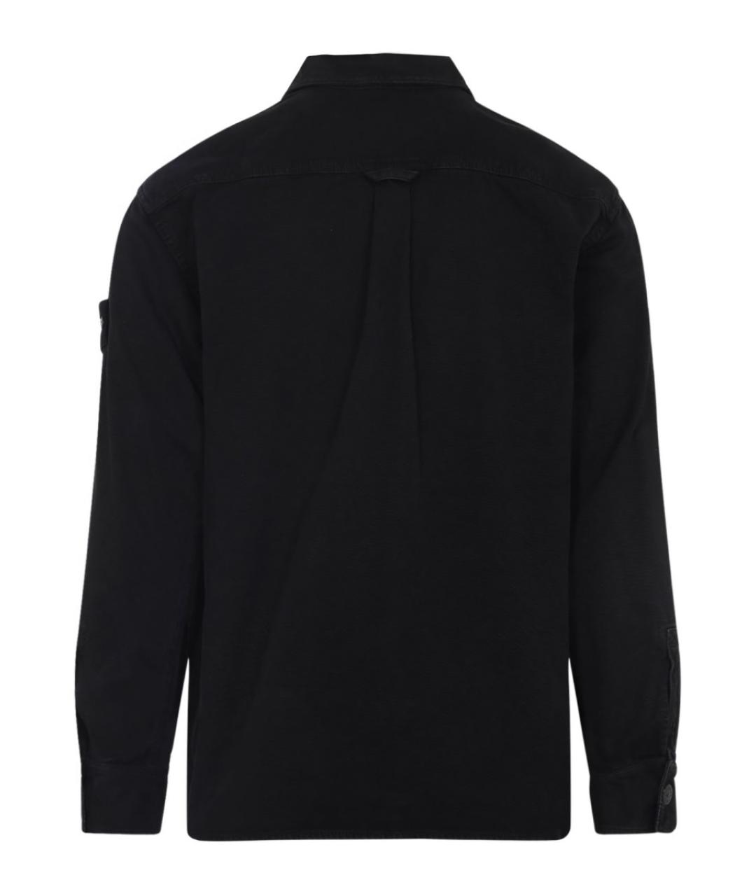 STONE ISLAND Черная хлопковая кэжуал рубашка, фото 2