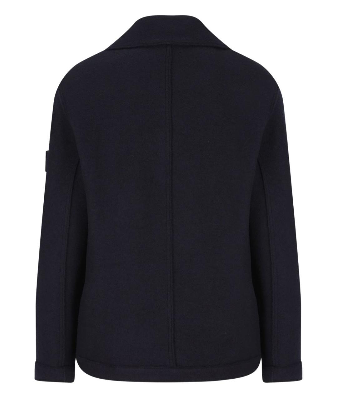 STONE ISLAND Синий шерстяной тренч / плащ, фото 2