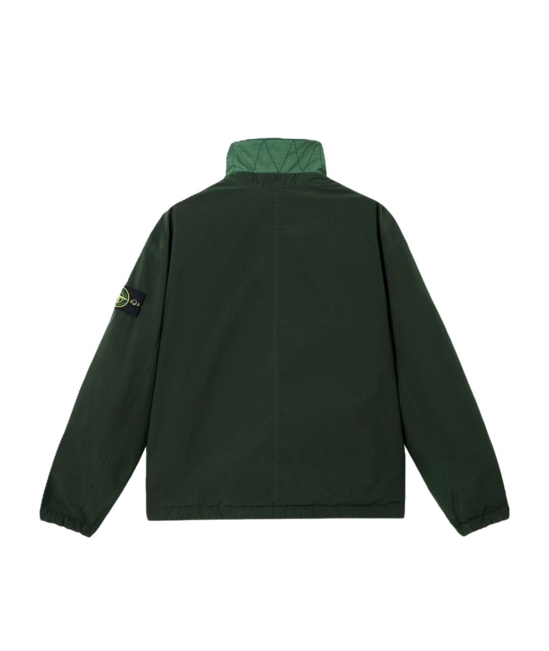 STONE ISLAND Зеленая полиэстеровая куртка, фото 2