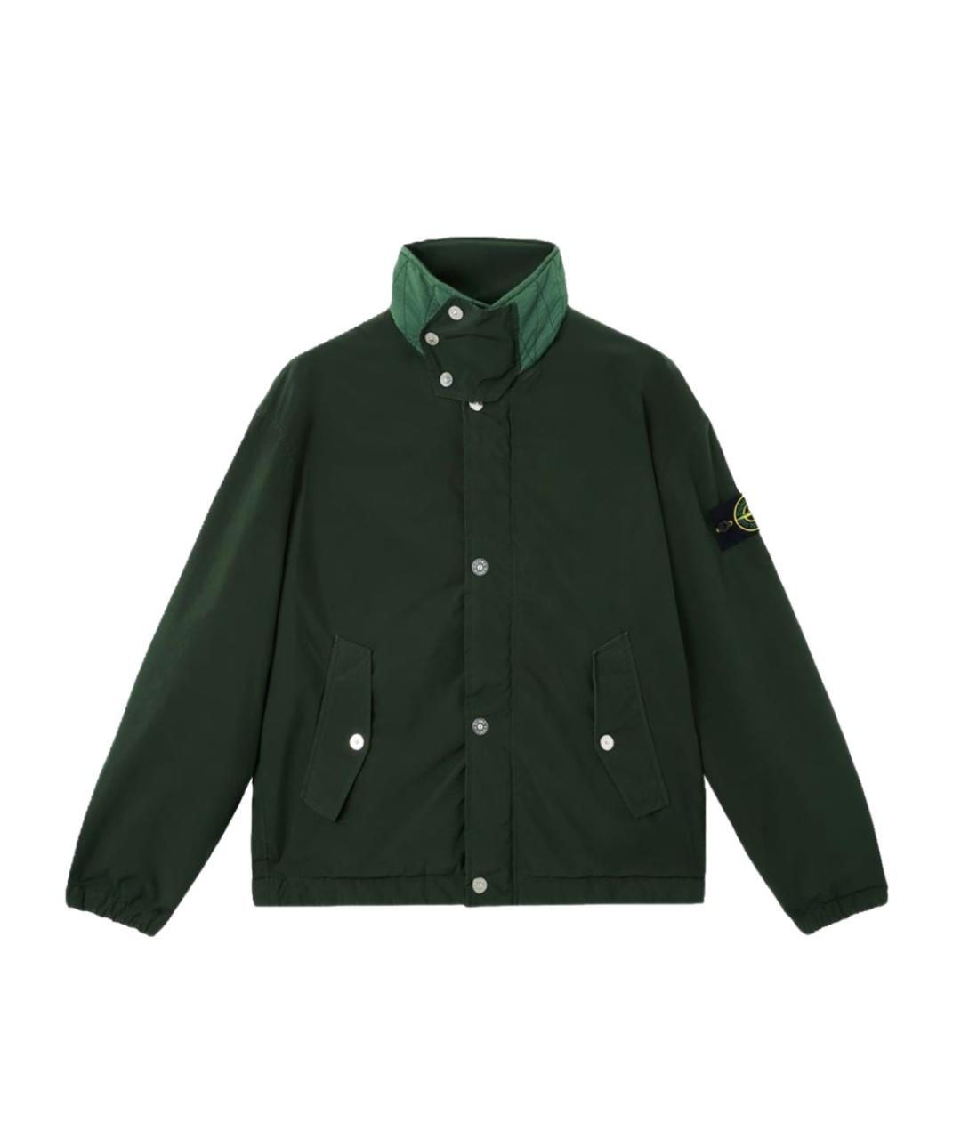 STONE ISLAND Зеленая полиэстеровая куртка, фото 1