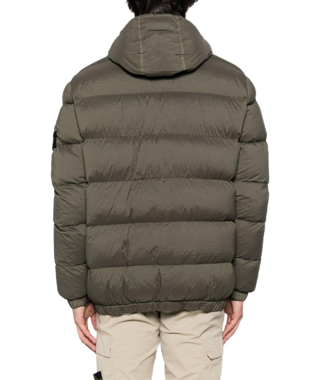 STONE ISLAND Хаки полиамидовая куртка, фото 3