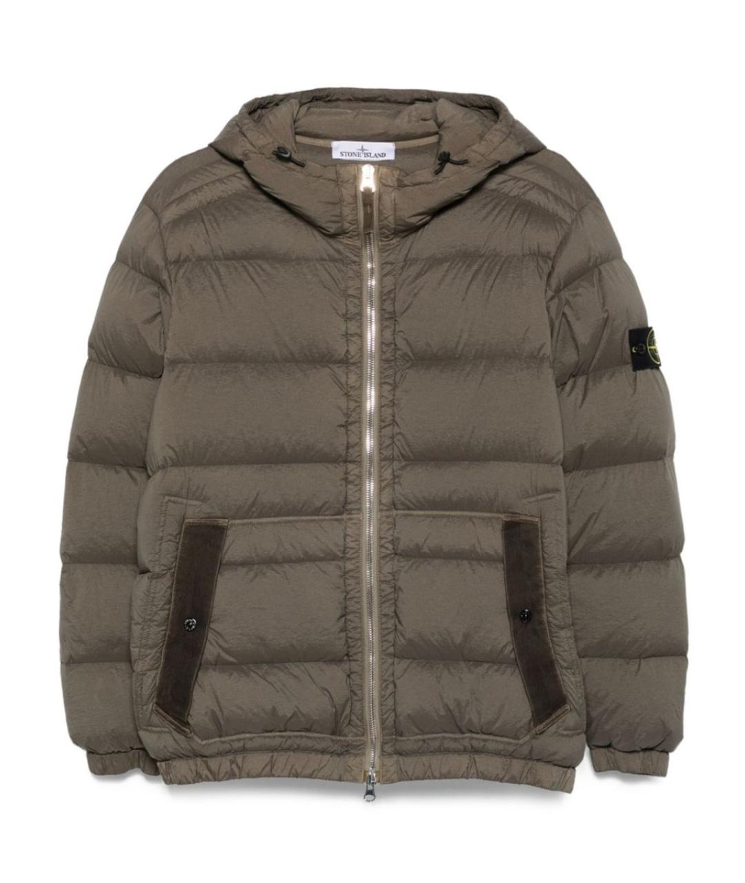 STONE ISLAND Хаки полиамидовая куртка, фото 1