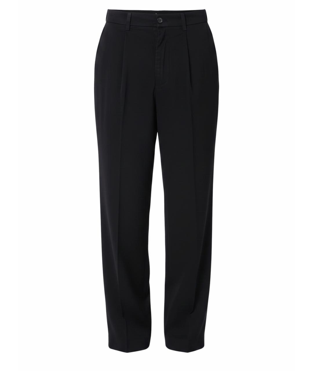 DEPARTMENT 5 Черные шерстяные повседневные брюки, фото 1