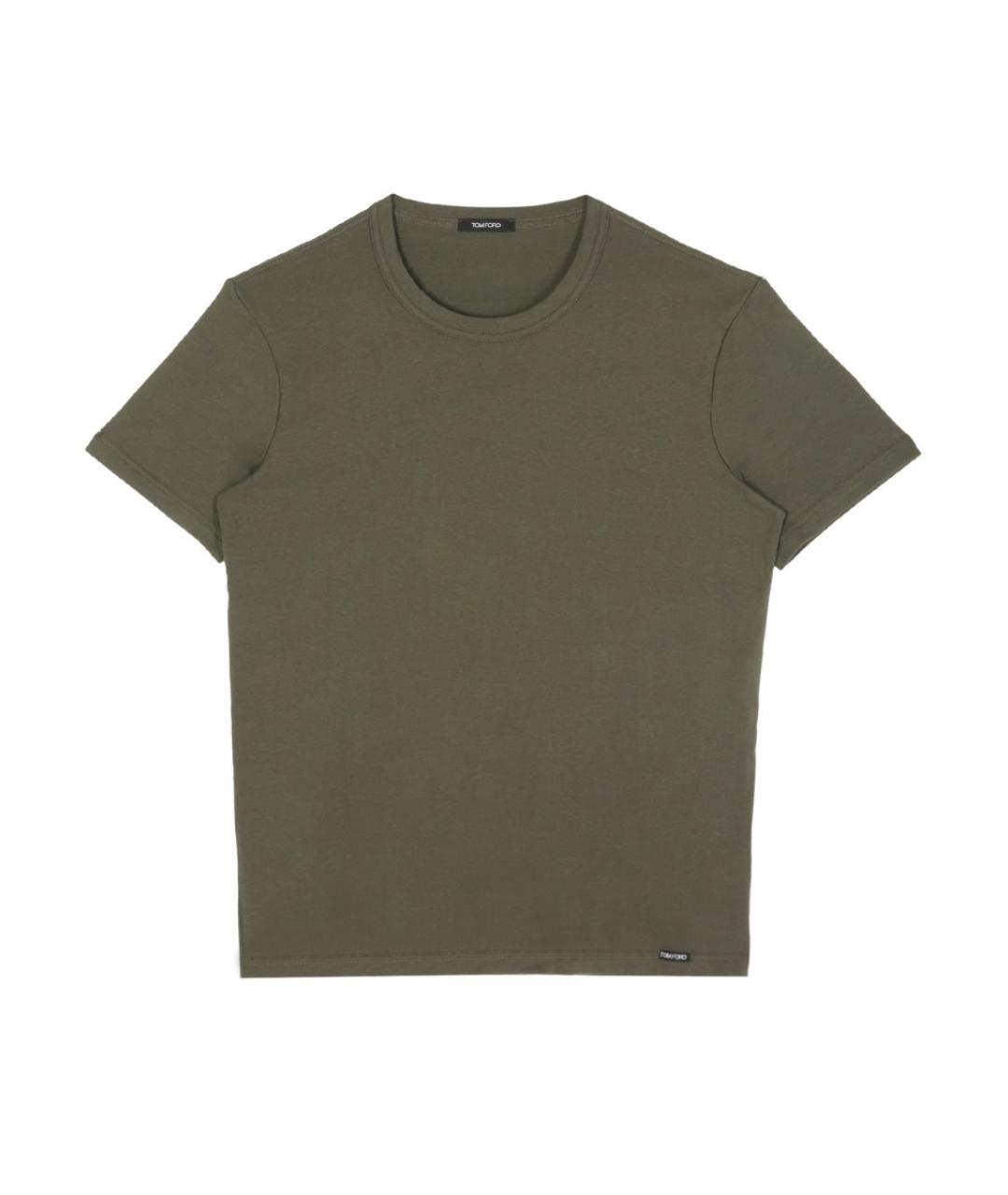 TOM FORD Хаки хлопковая футболка, фото 1