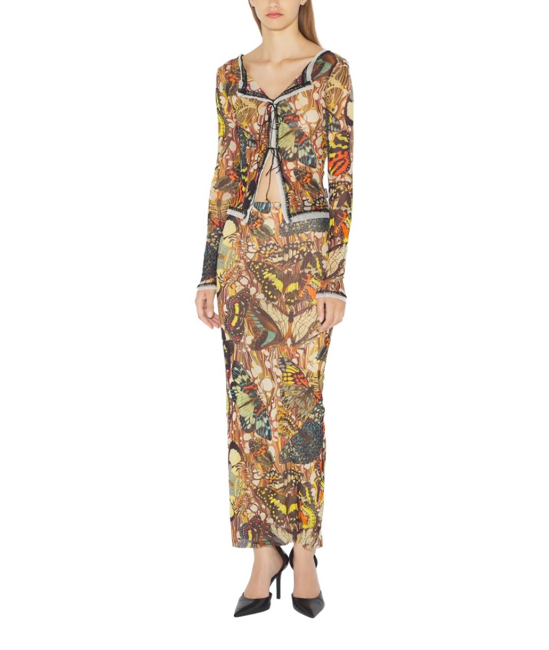 JEAN PAUL GAULTIER Мульти полиамидовая юбка макси, фото 2