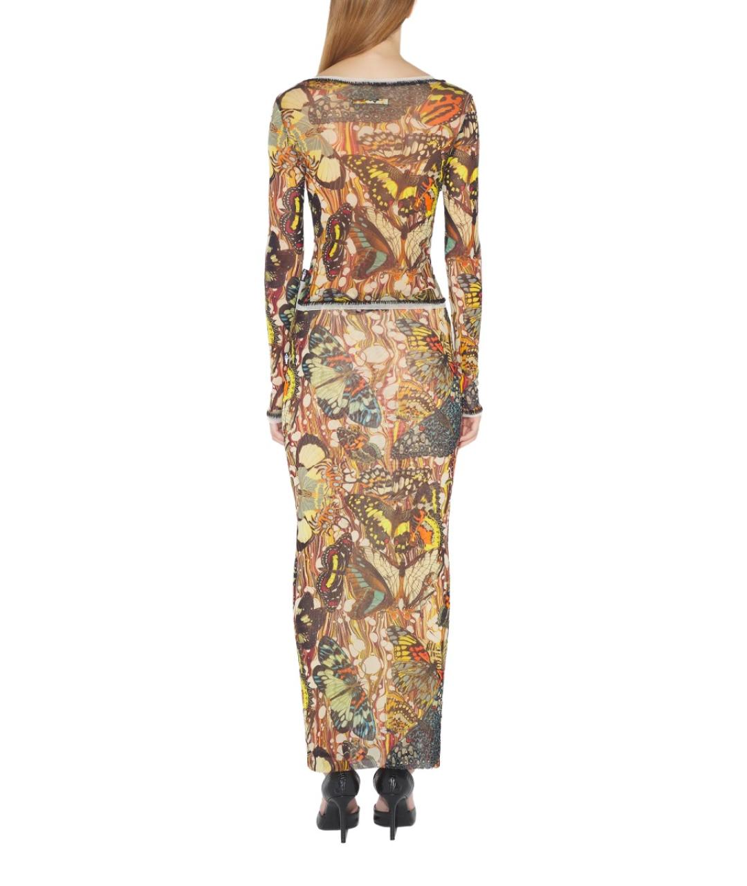 JEAN PAUL GAULTIER Мульти полиамидовая юбка макси, фото 3