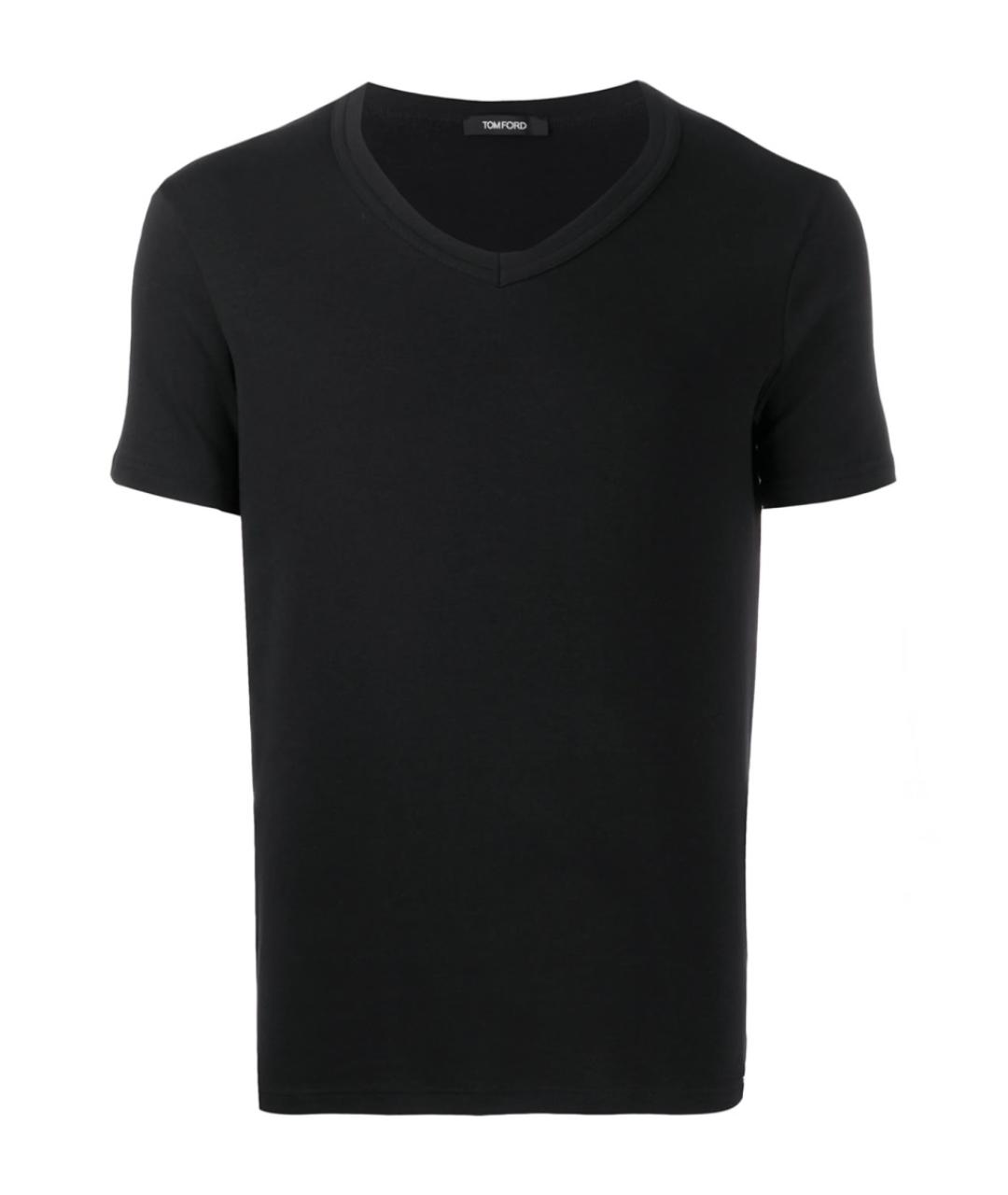 TOM FORD Черная хлопковая футболка, фото 2
