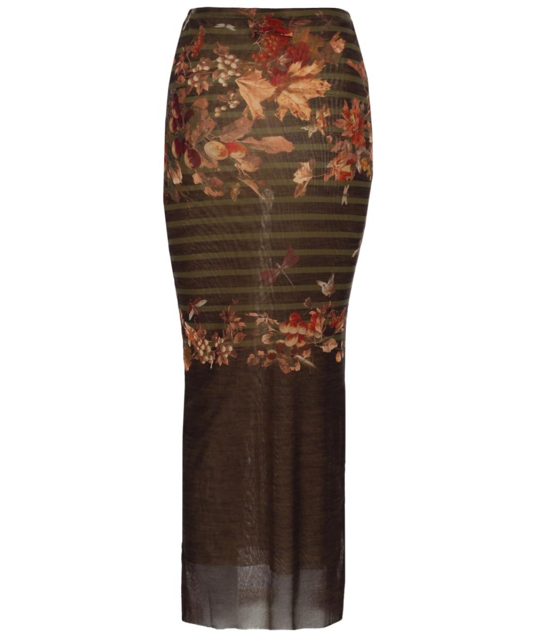 JEAN PAUL GAULTIER Мульти полиамидовая юбка макси, фото 2