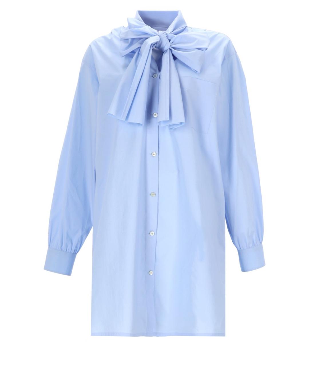 MOSCHINO Голубое хлопковое повседневное платье, фото 1