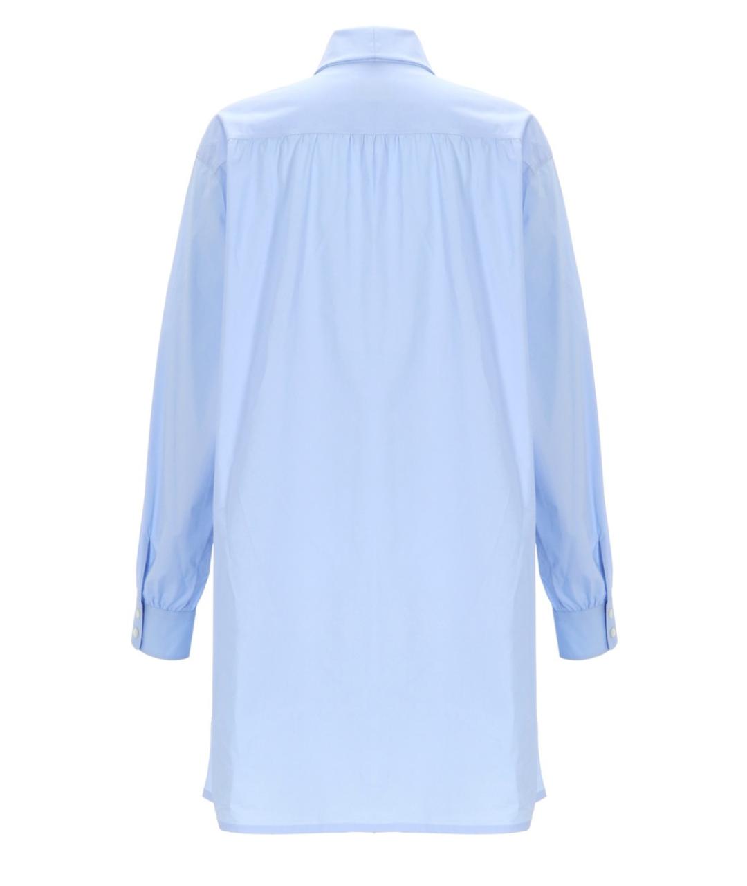 MOSCHINO Голубое хлопковое повседневное платье, фото 3