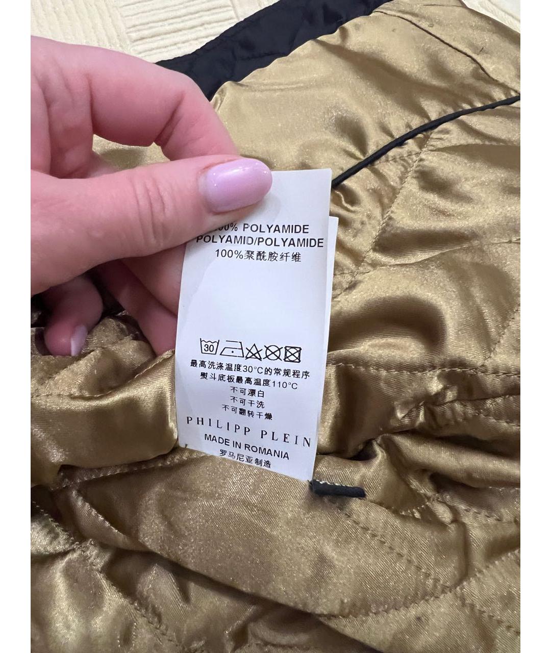 PHILIPP PLEIN Черный полиамидовый жилет, фото 6