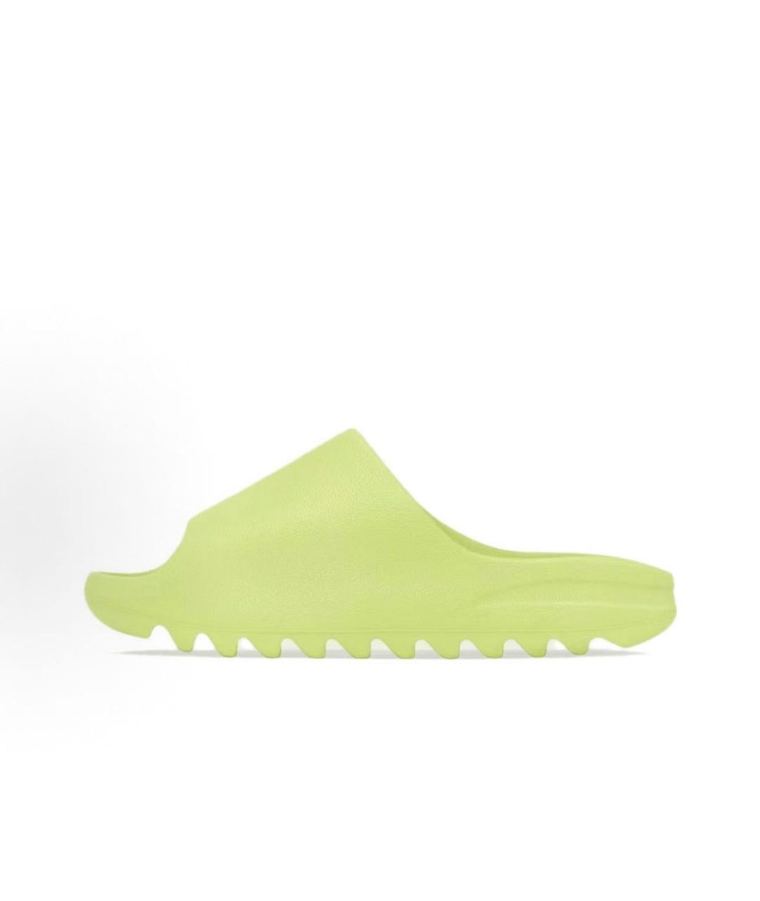 ADIDAS YEEZY Салатовые резиновые шлепанцы, фото 3