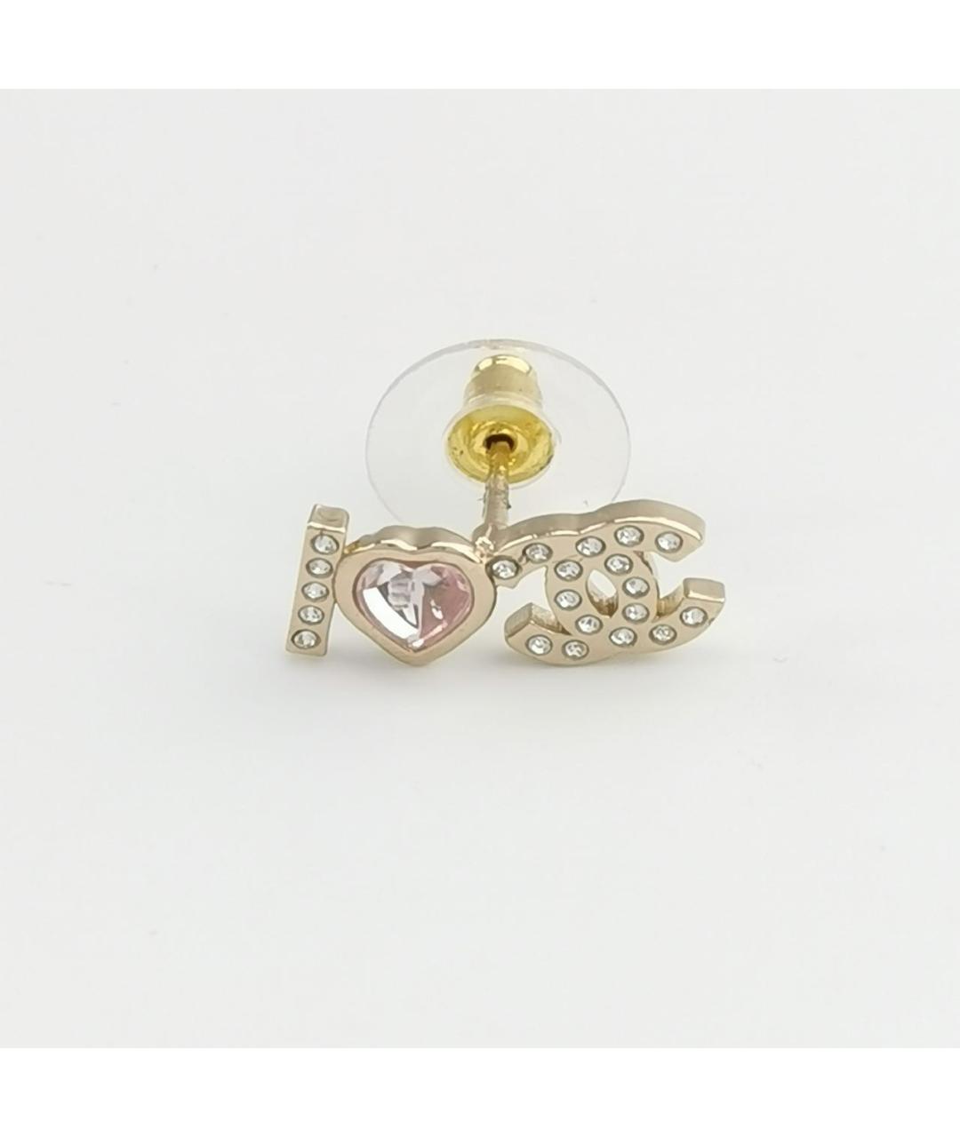 CHANEL Золотые металлические серьги, фото 5