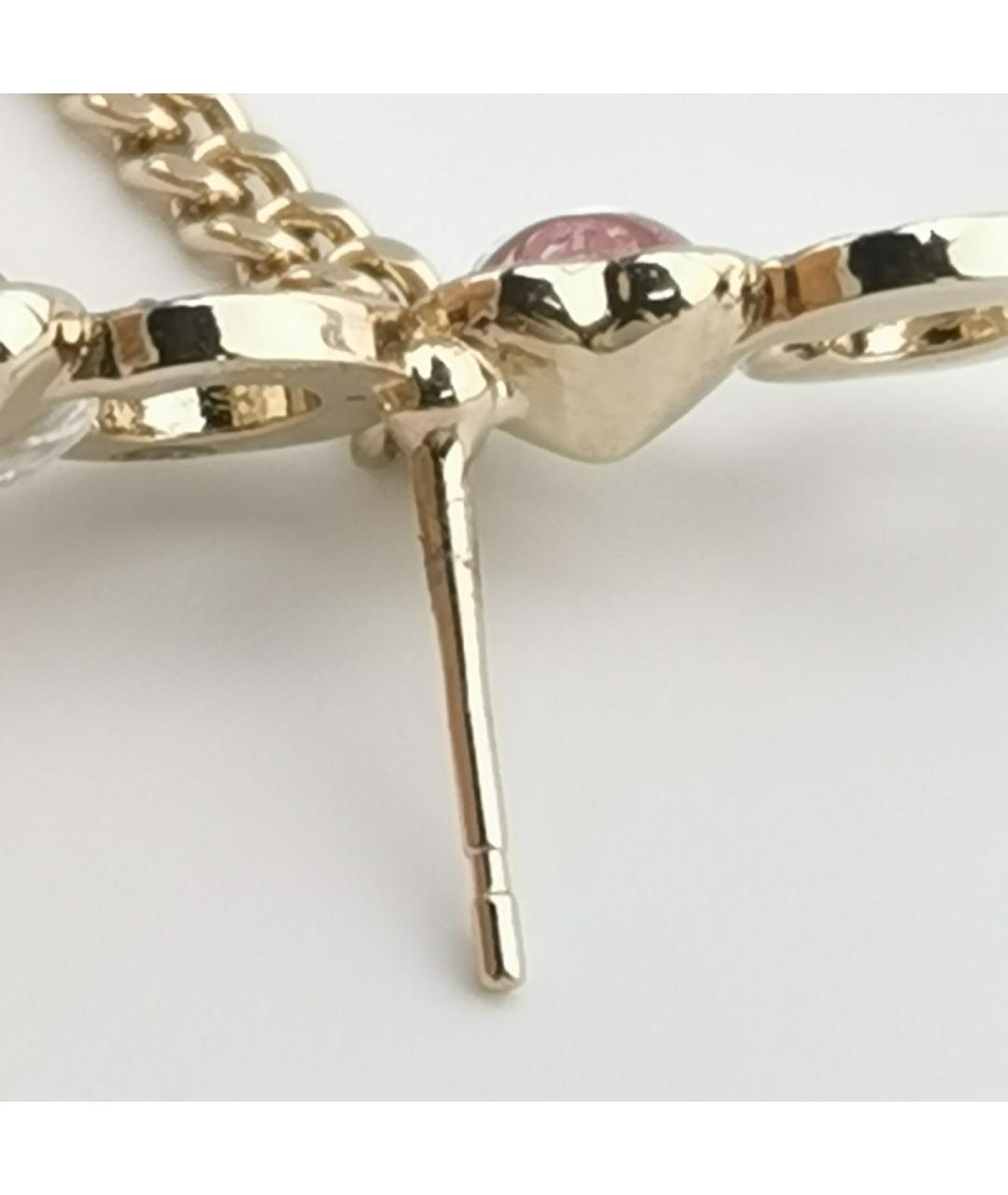 CHANEL Золотые металлические серьги, фото 6