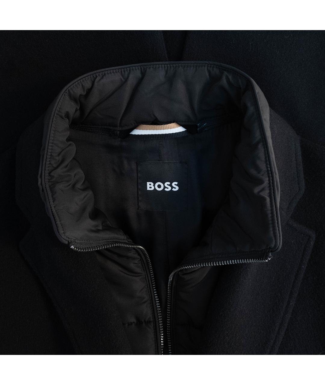 HUGO BOSS Черное шерстяное пальто, фото 3