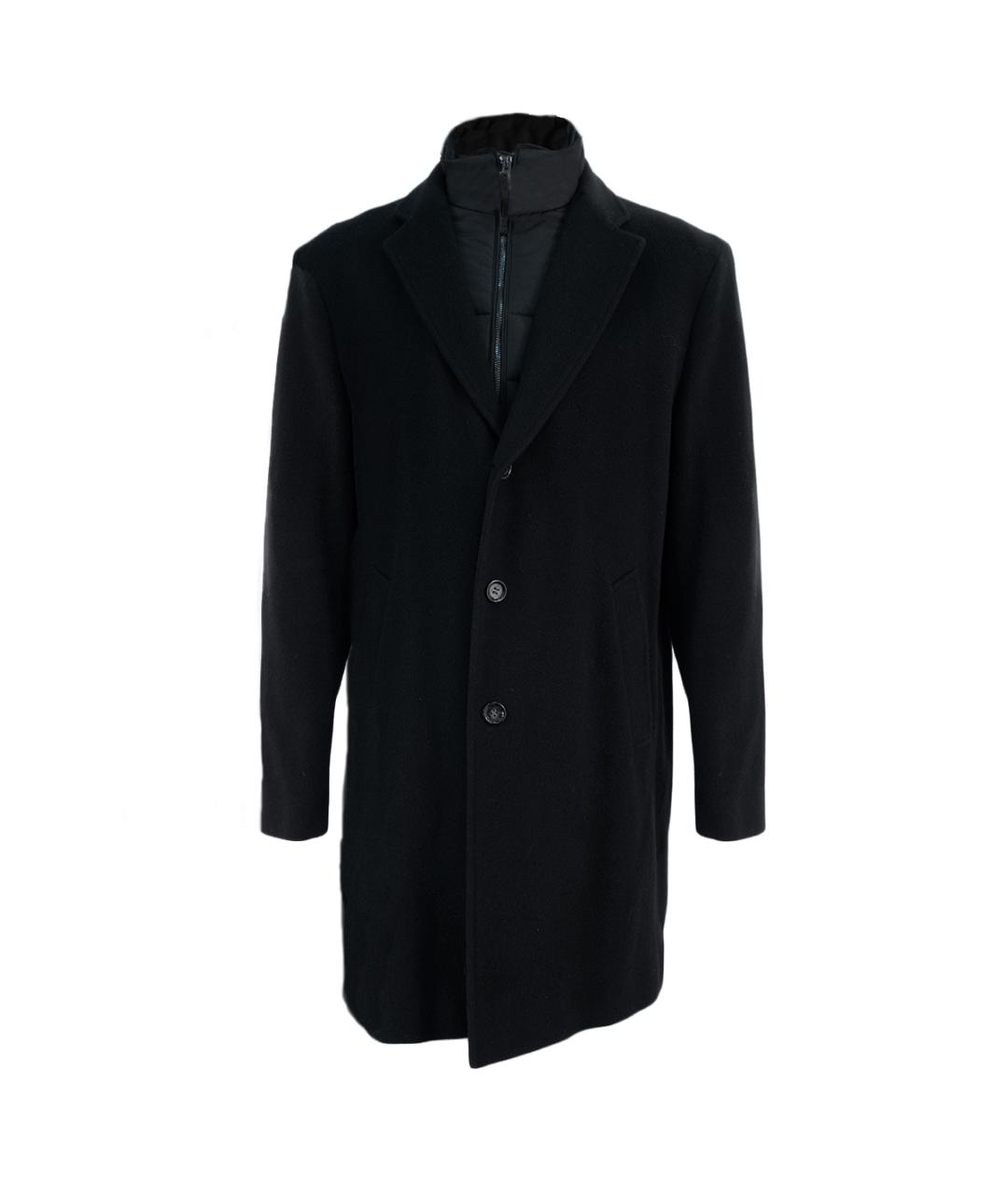 HUGO BOSS Черное шерстяное пальто, фото 6