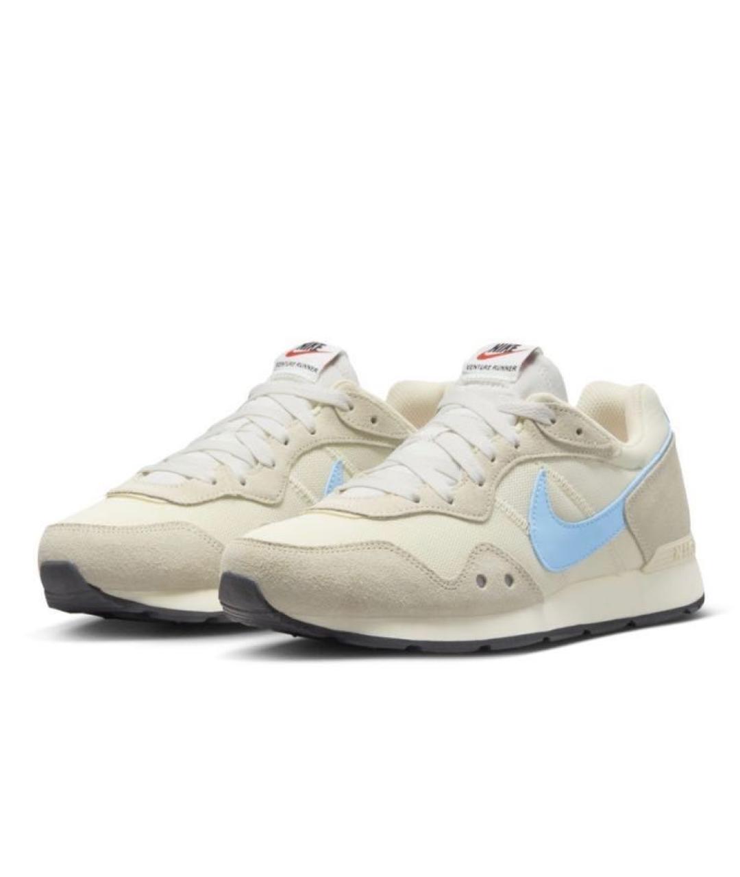 NIKE Бежевые текстильные кроссовки, фото 3