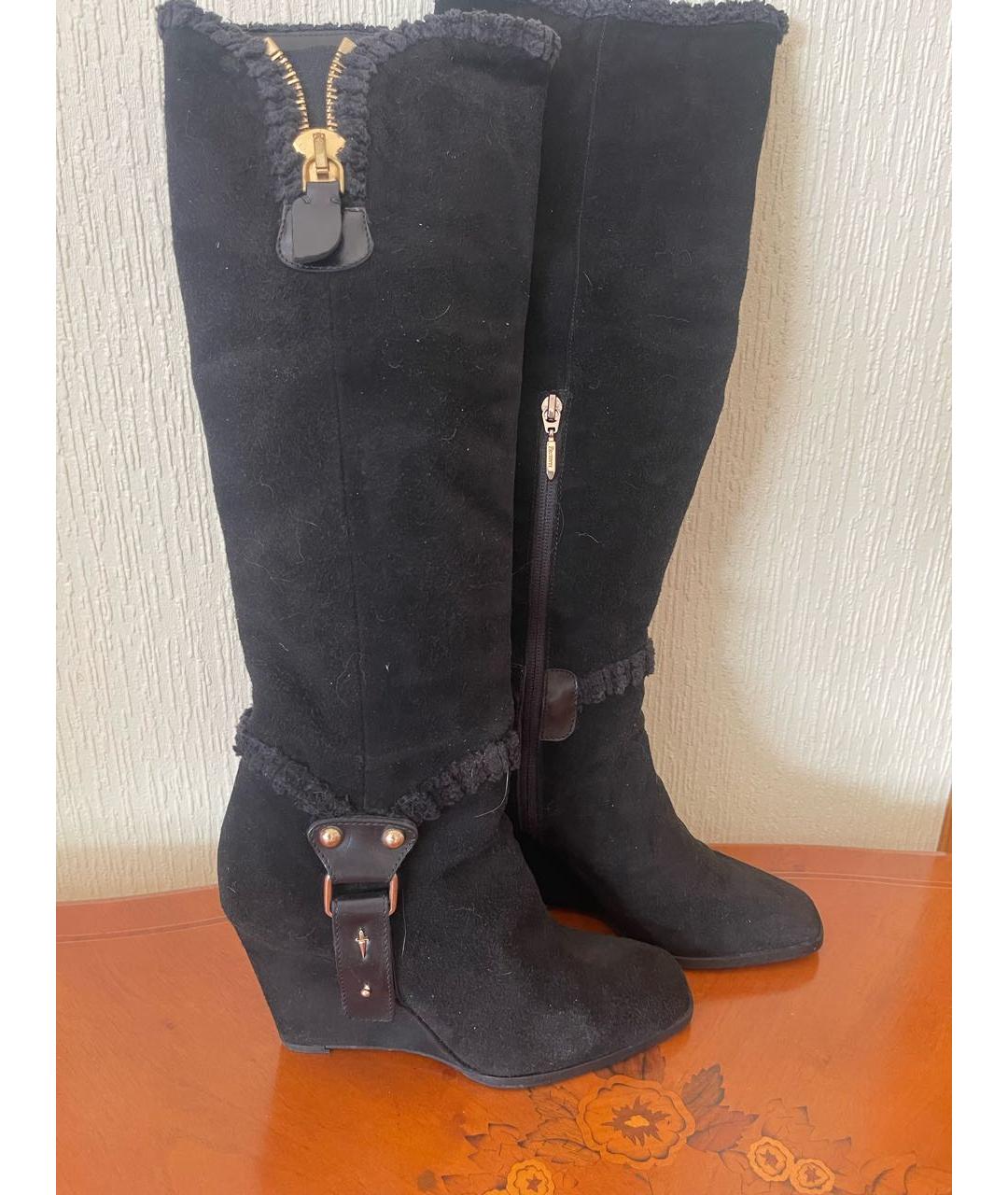 CESARE PACIOTTI Черные замшевые сапоги, фото 3