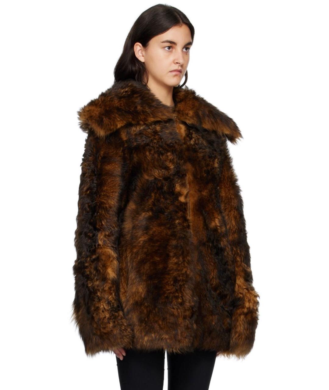 KNWLS Коричневая меховая шуба, фото 2
