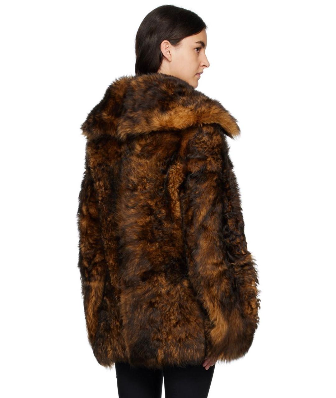 KNWLS Коричневая меховая шуба, фото 3