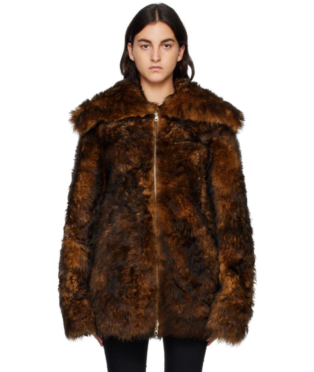 KNWLS Коричневая меховая шуба, фото 8