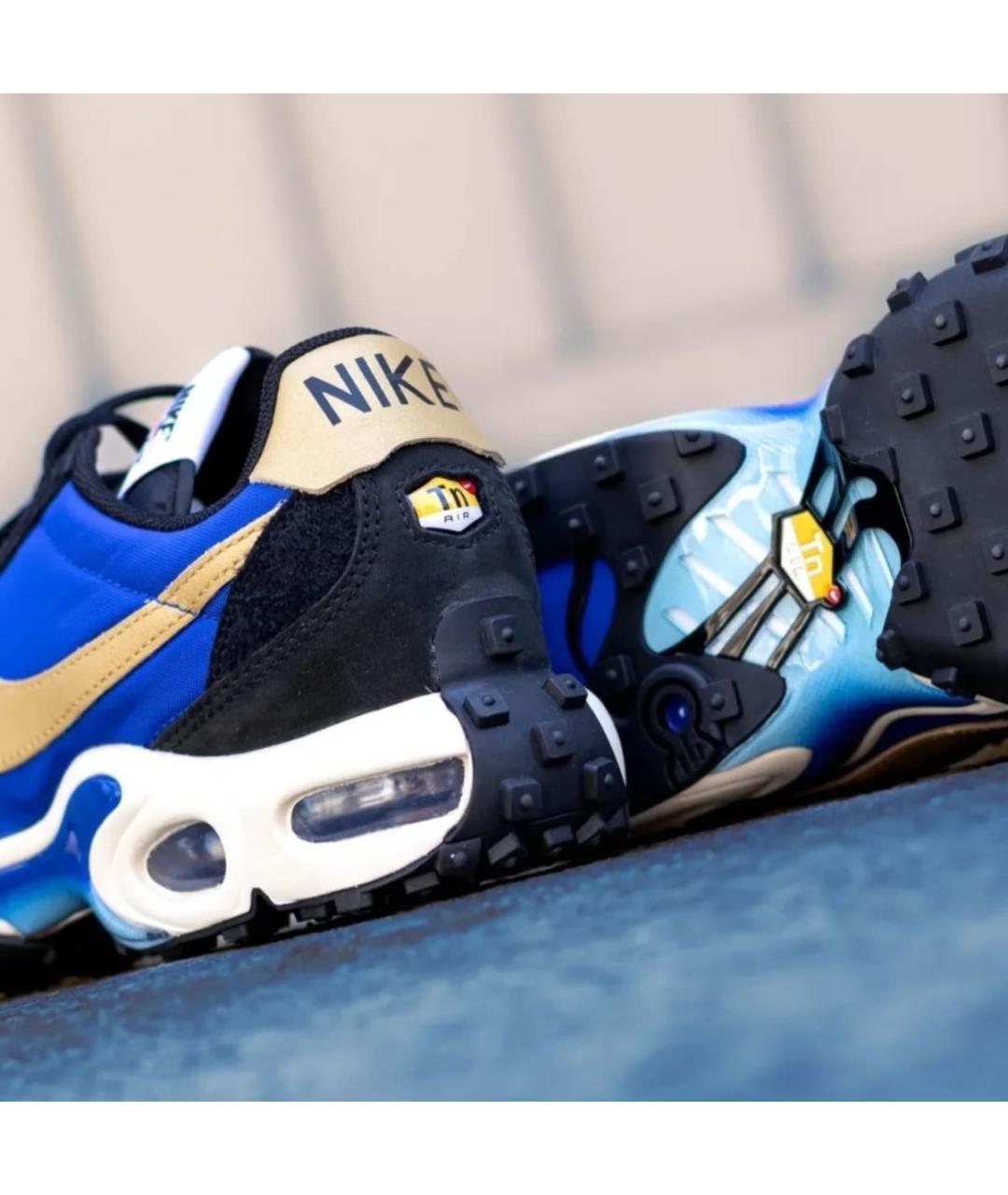 NIKE Синие текстильные низкие кроссовки / кеды, фото 6