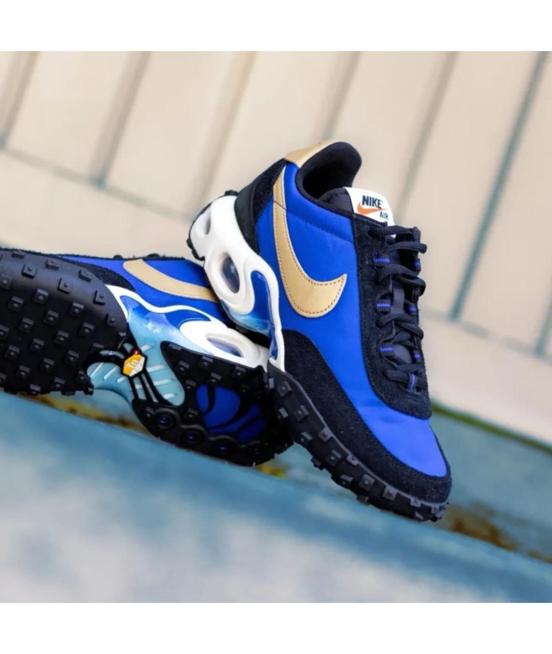 NIKE Синие текстильные низкие кроссовки / кеды, фото 7