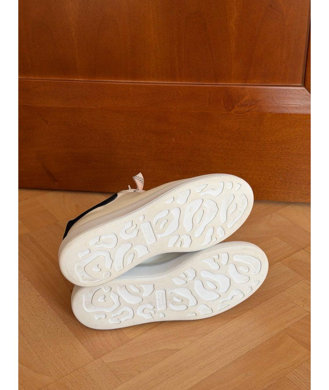 ALEXANDER MCQUEEN Белые кожаные кеды, фото 3