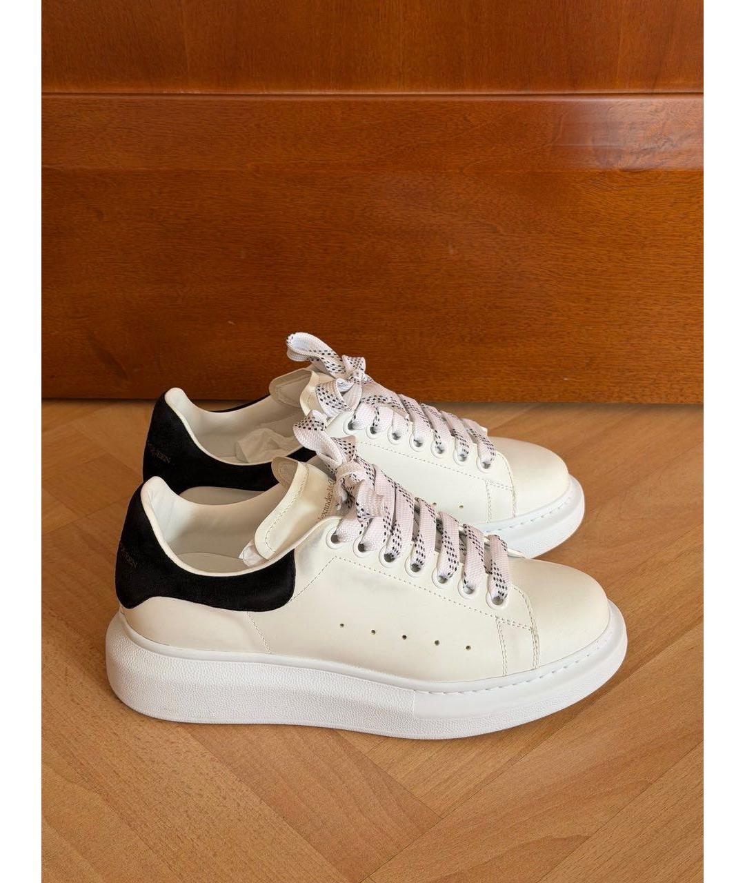 ALEXANDER MCQUEEN Белые кожаные кеды, фото 9